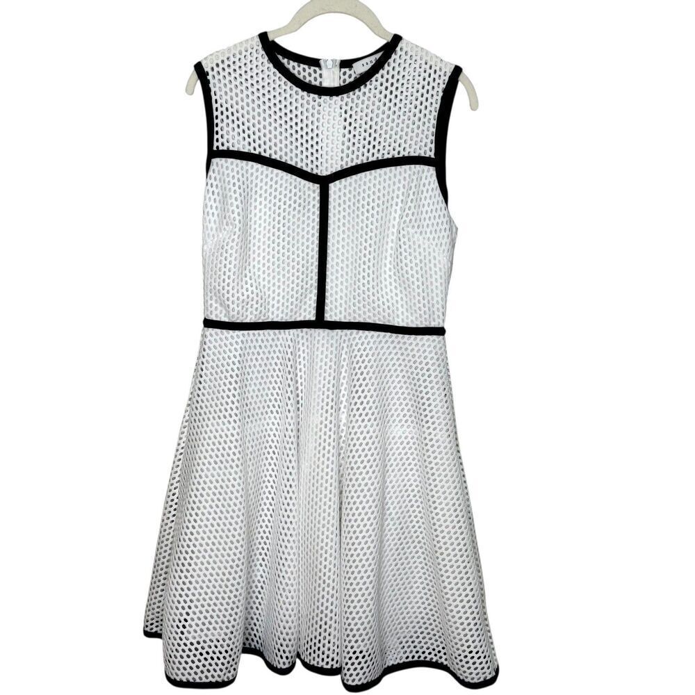 Sandro Paris Dress US Size 6 8 (3) White Fit and Flare Tulle Underlay Mesh